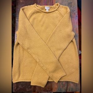 Beautiful thick cotton JCrew yellow mustard sweater